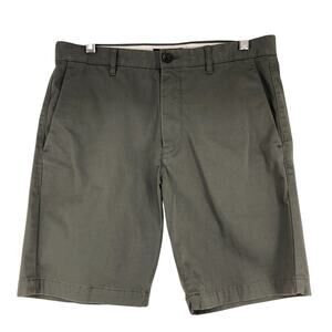 Theory Mens Size 31 Zaine Shorts 8in Inseam 5 Pocket Design Cotton Stretch Green